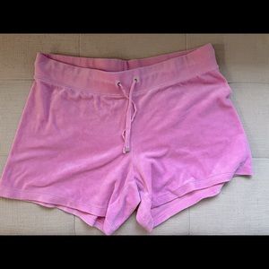 Juicy Couture Pink Velour Shorts, Size M